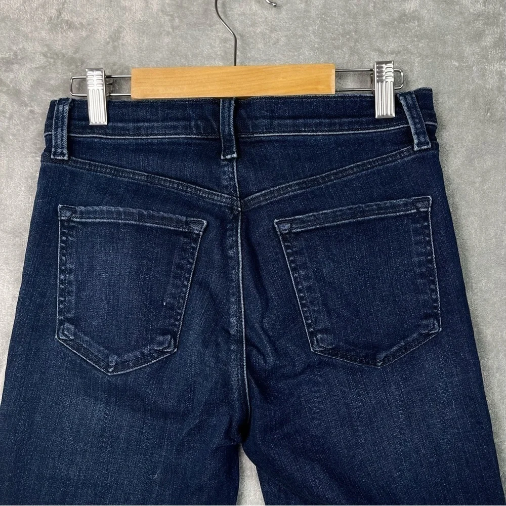 J. Brand Alana High Rise Crop Skinny Pants Dark Denim Raw Hem - Size 27
